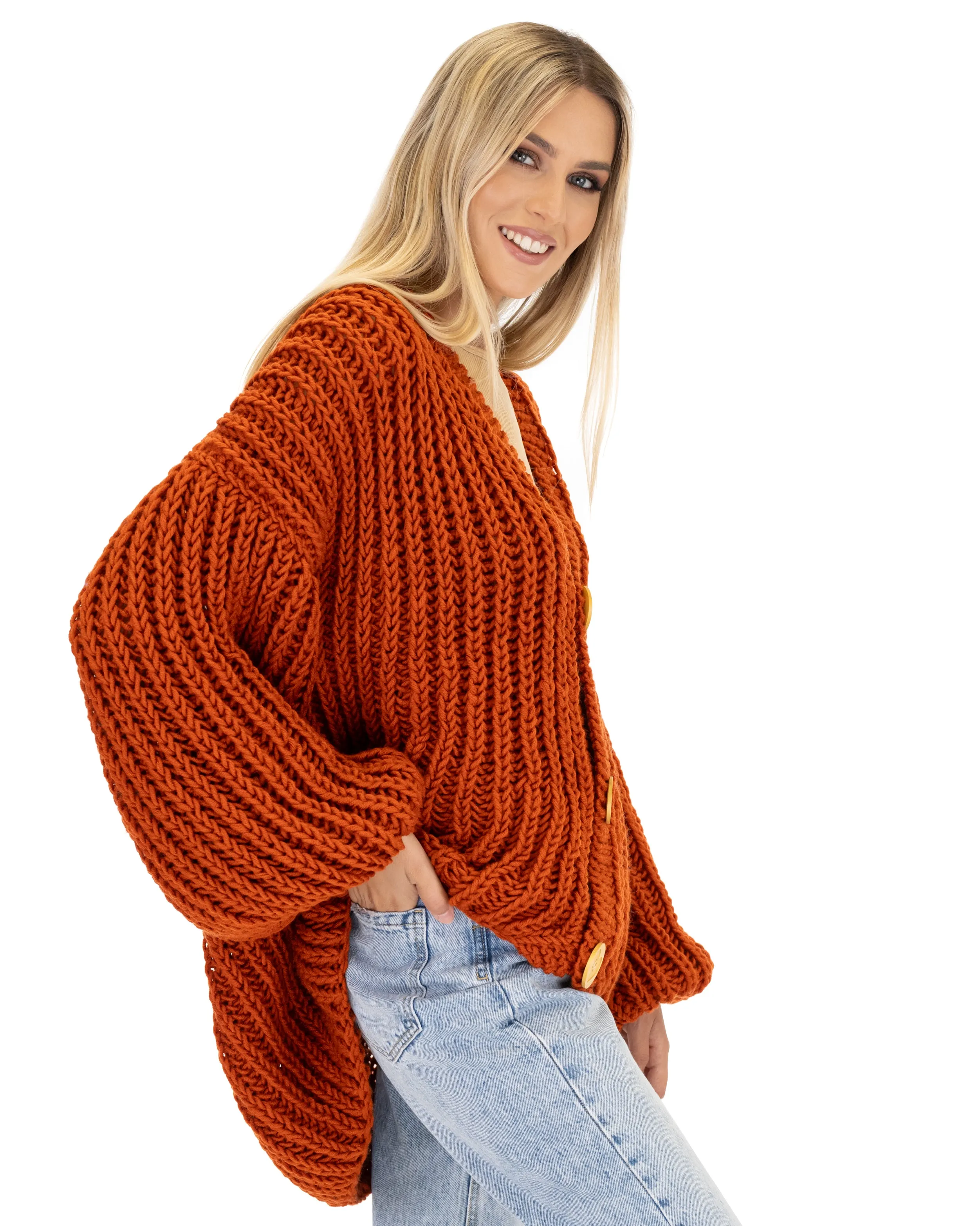 Merino Balloon Cardigan