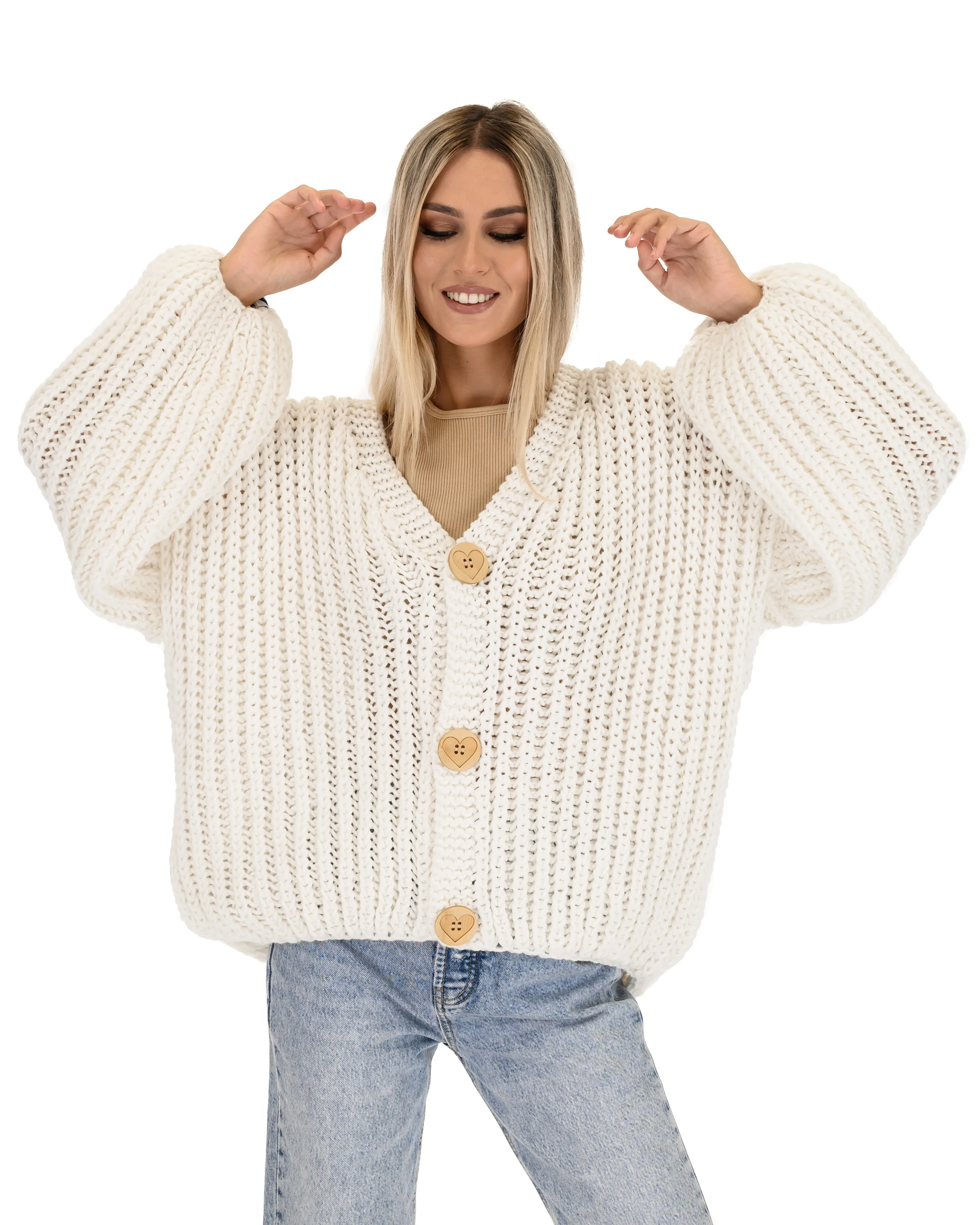 Merino Balloon Cardigan