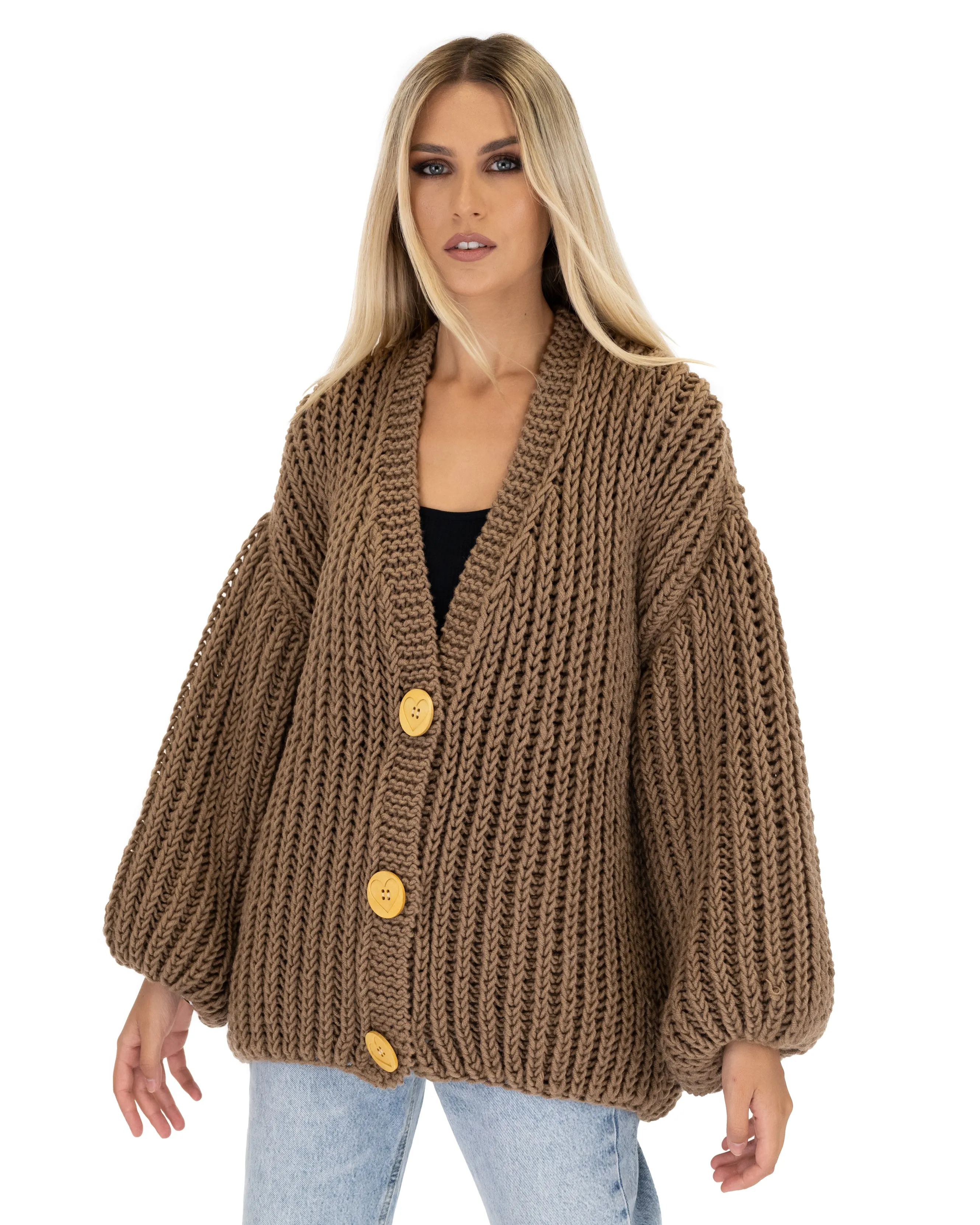 Merino Balloon Cardigan