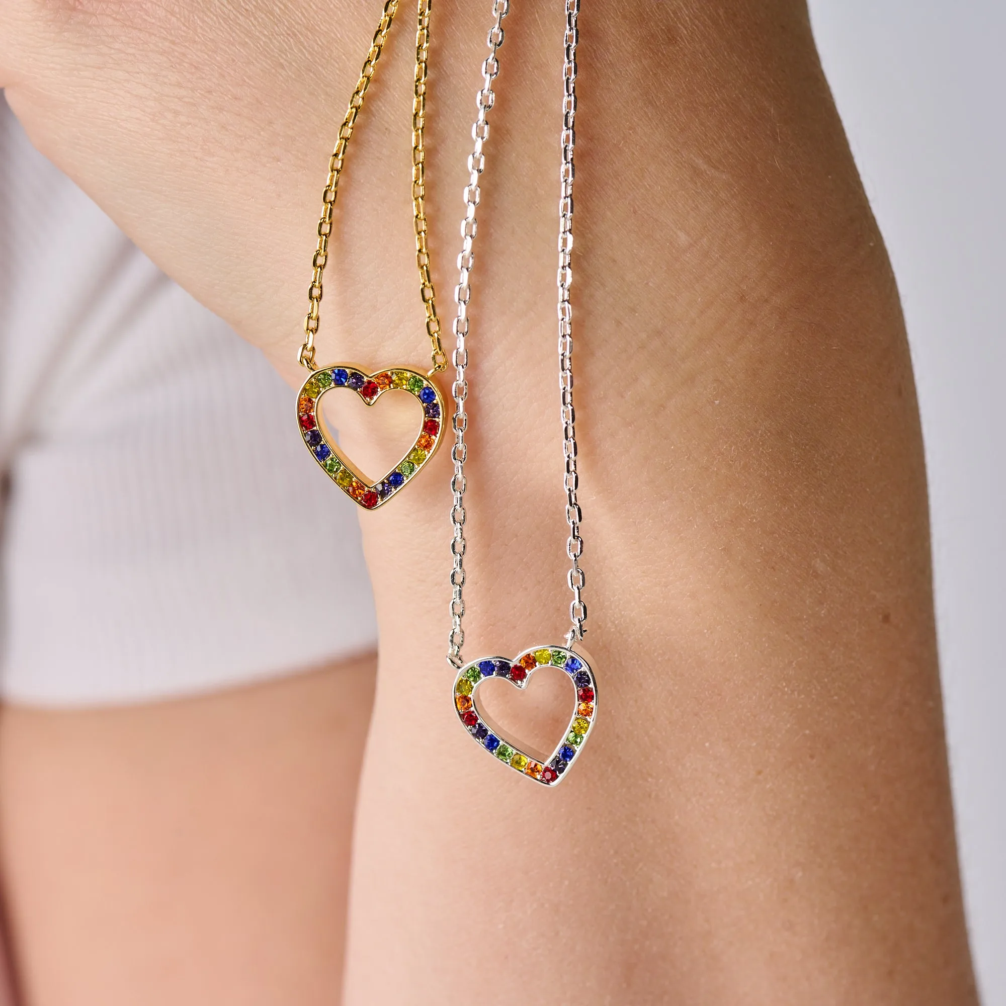 Multicolor Heart Adjustable Necklace