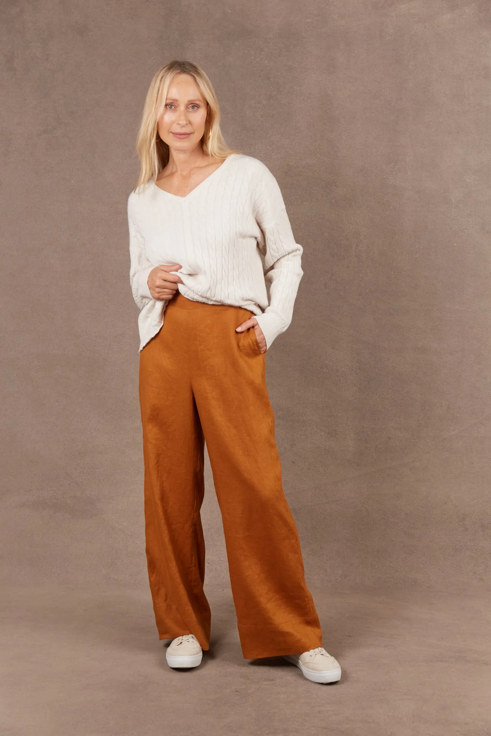 Nama Linen Pant - Ochre