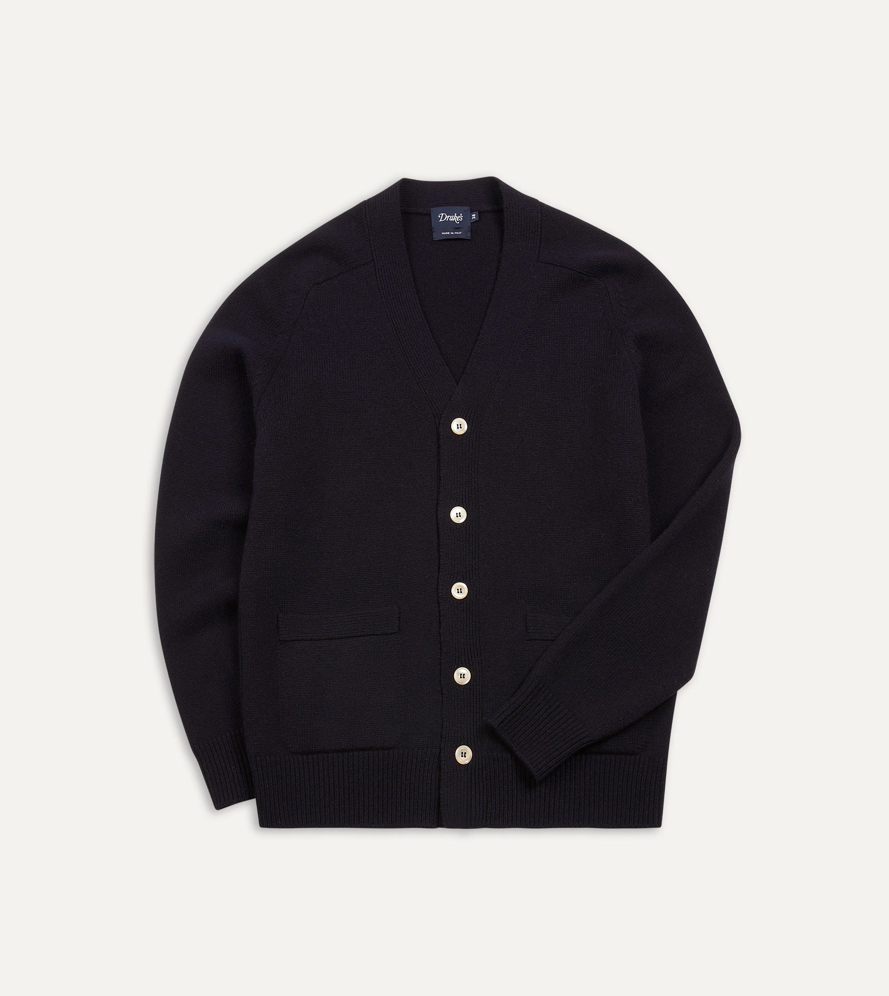 Navy Lambswool 6 Button Cardigan