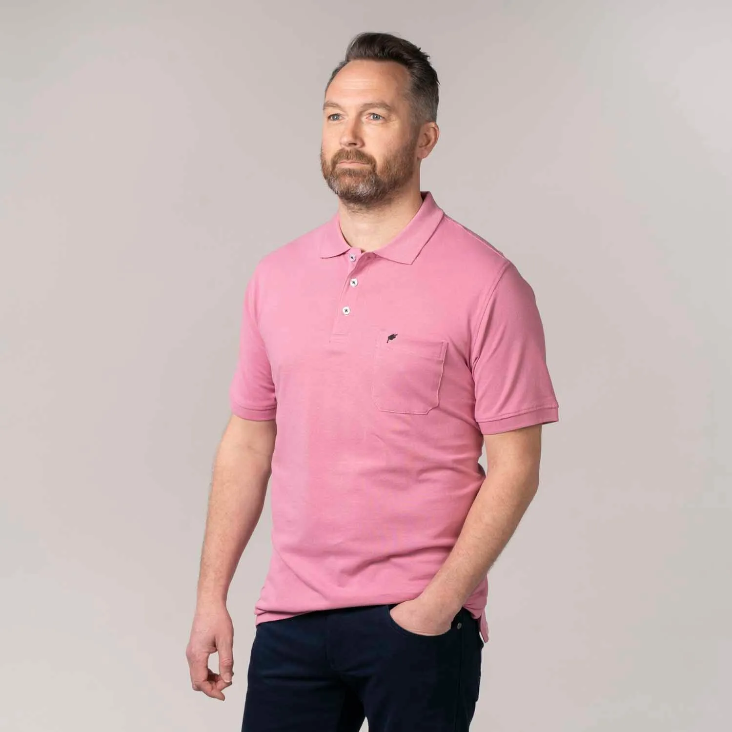 Niels Short-sleeve Polo - Dusty Rose