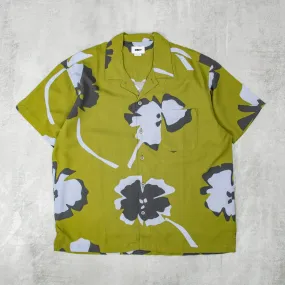 Obey Paper Cuts Woven S/S Shirts - Moss Green