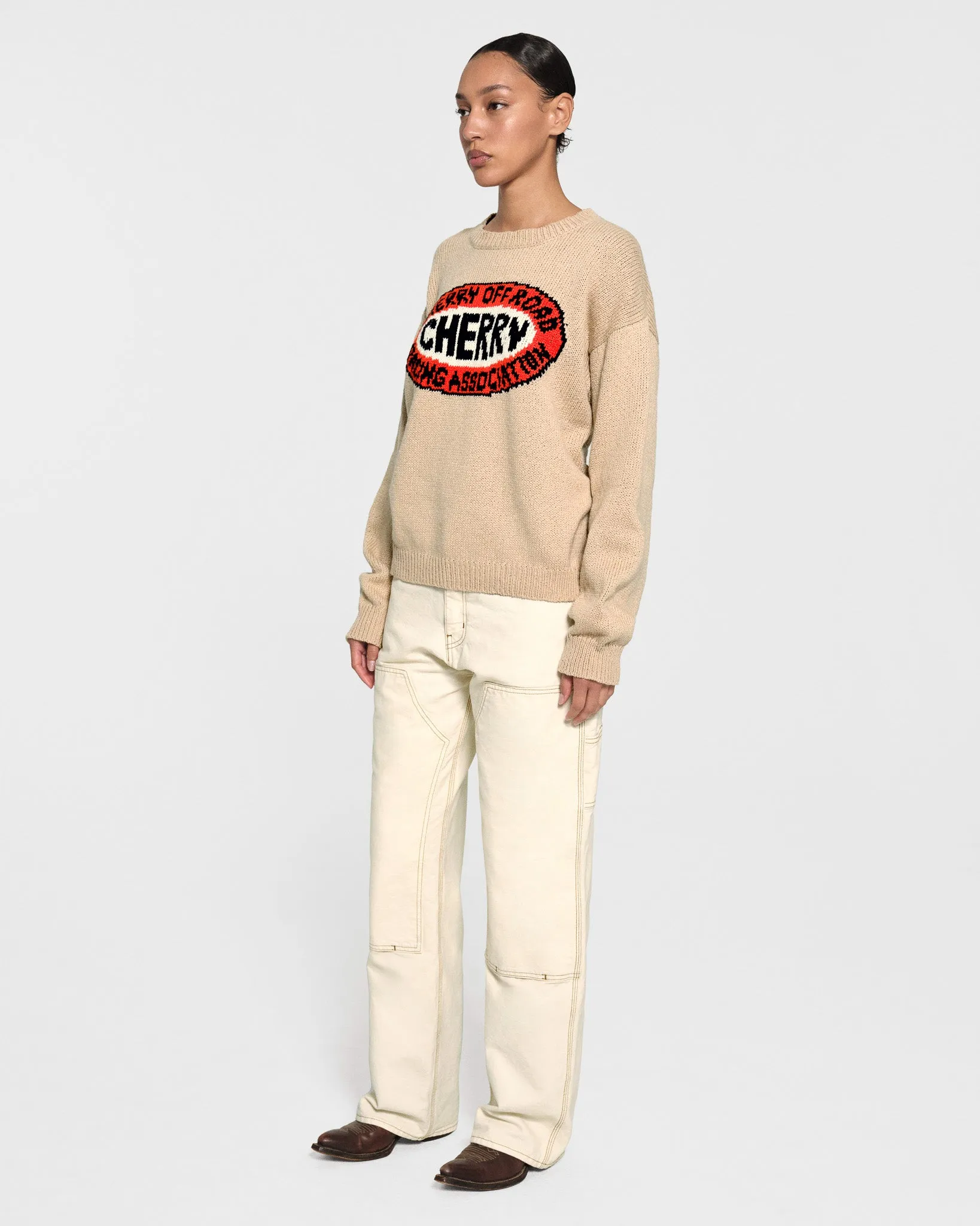 Off Road Cotton Knit Crewneck (Sand)