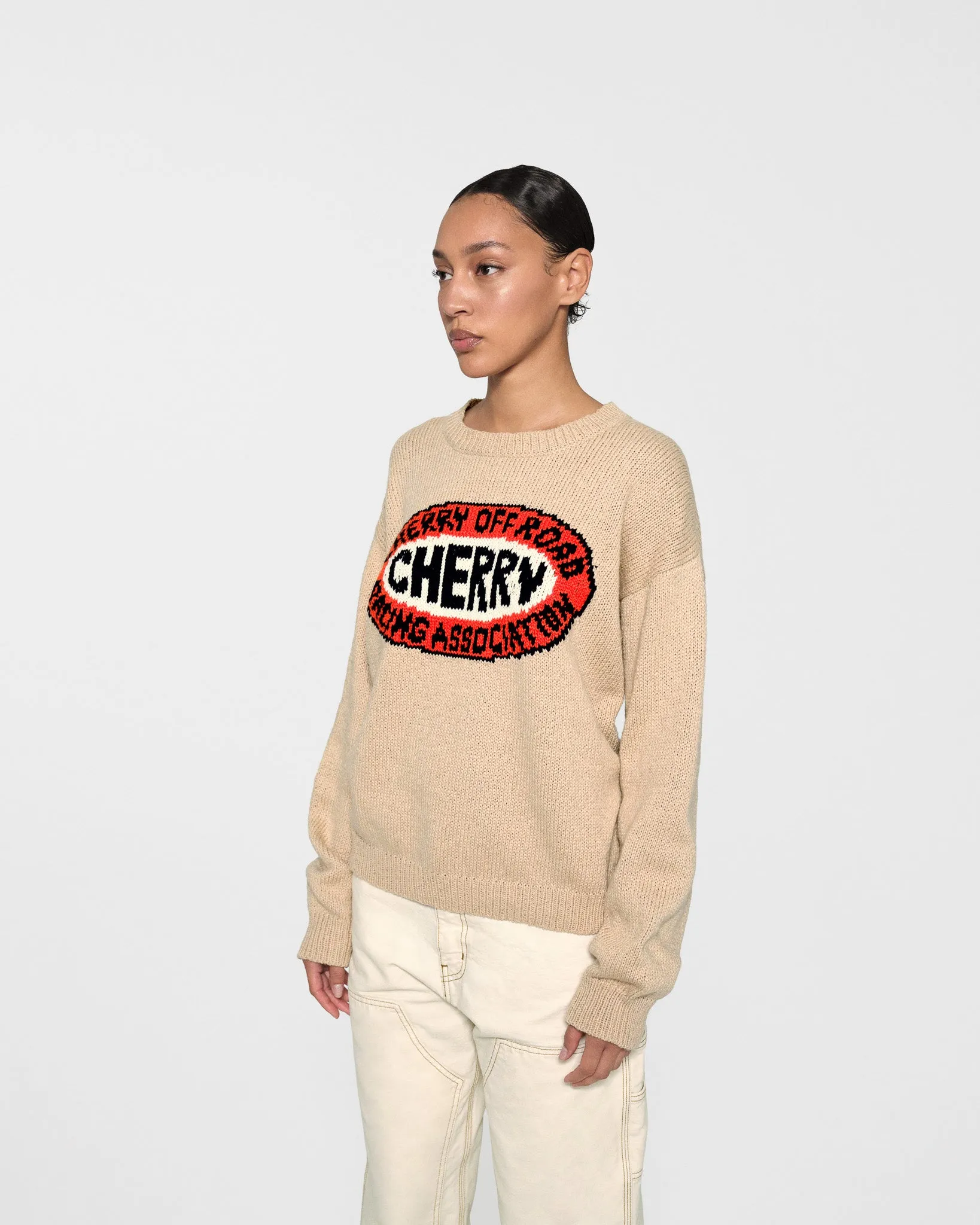 Off Road Cotton Knit Crewneck (Sand)