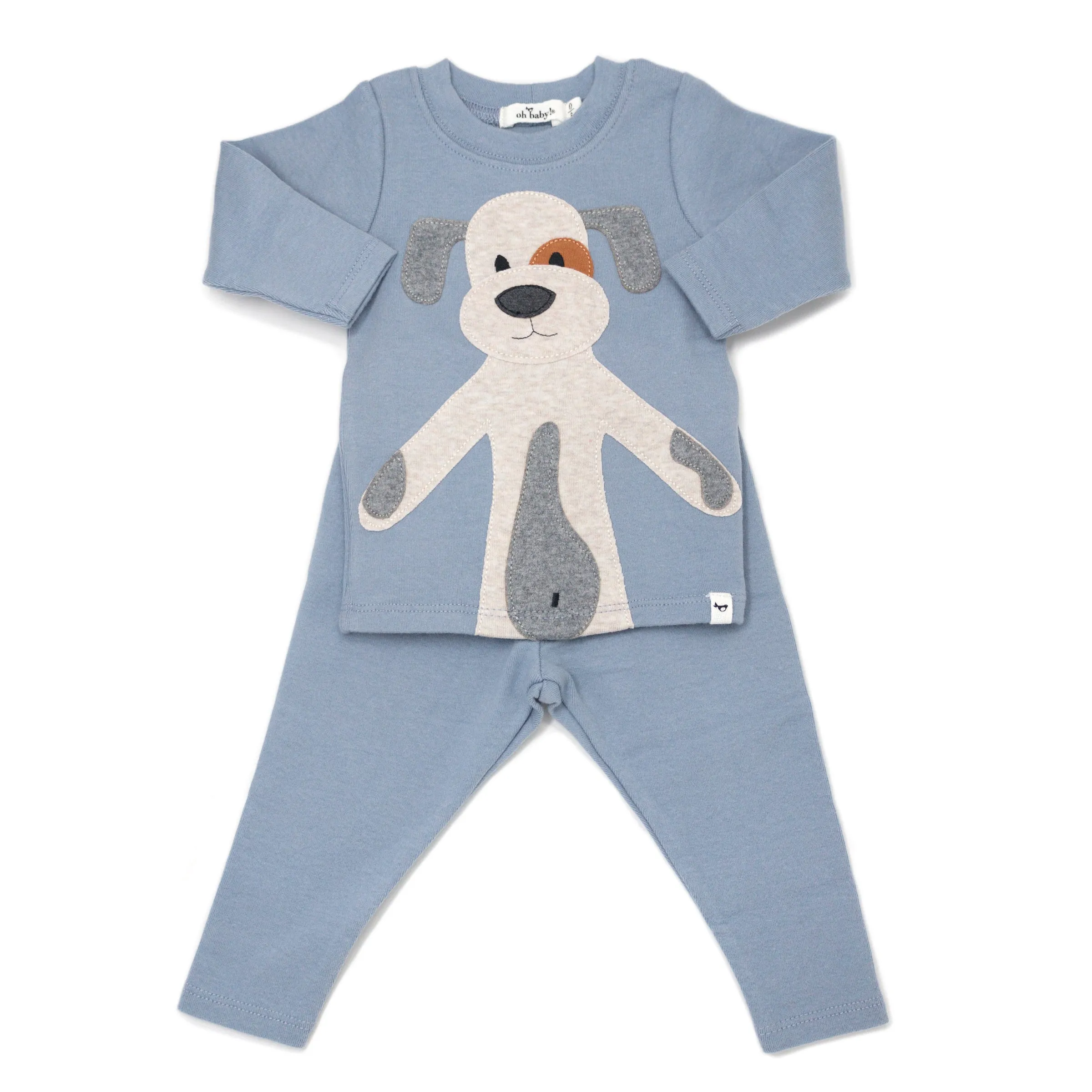 oh baby! Two Piece Set - Large Sand Puppy - Fog