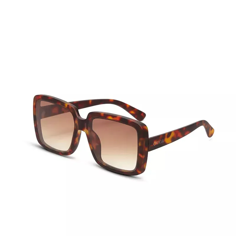 Okkia  - ALESSIA Oversize Sunglasses - Havana