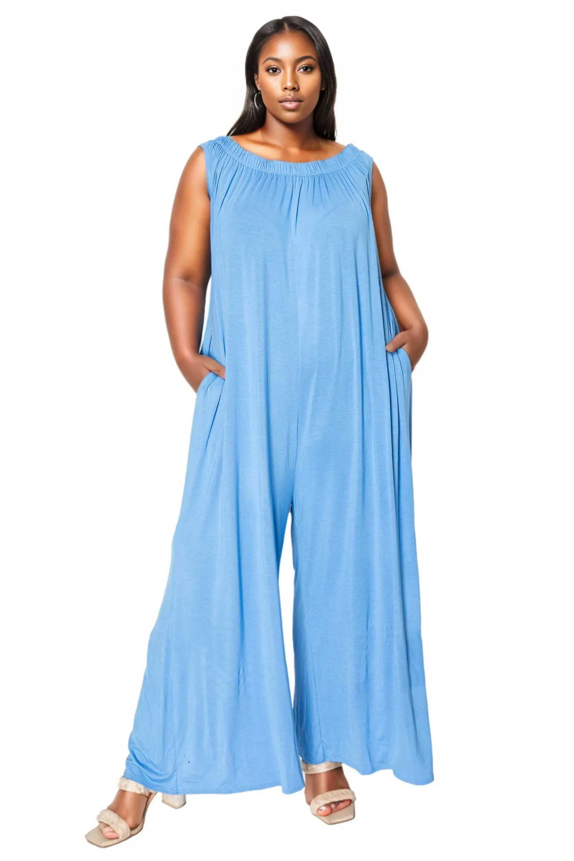 Olson Wide Leg Pocket Jumpsuit