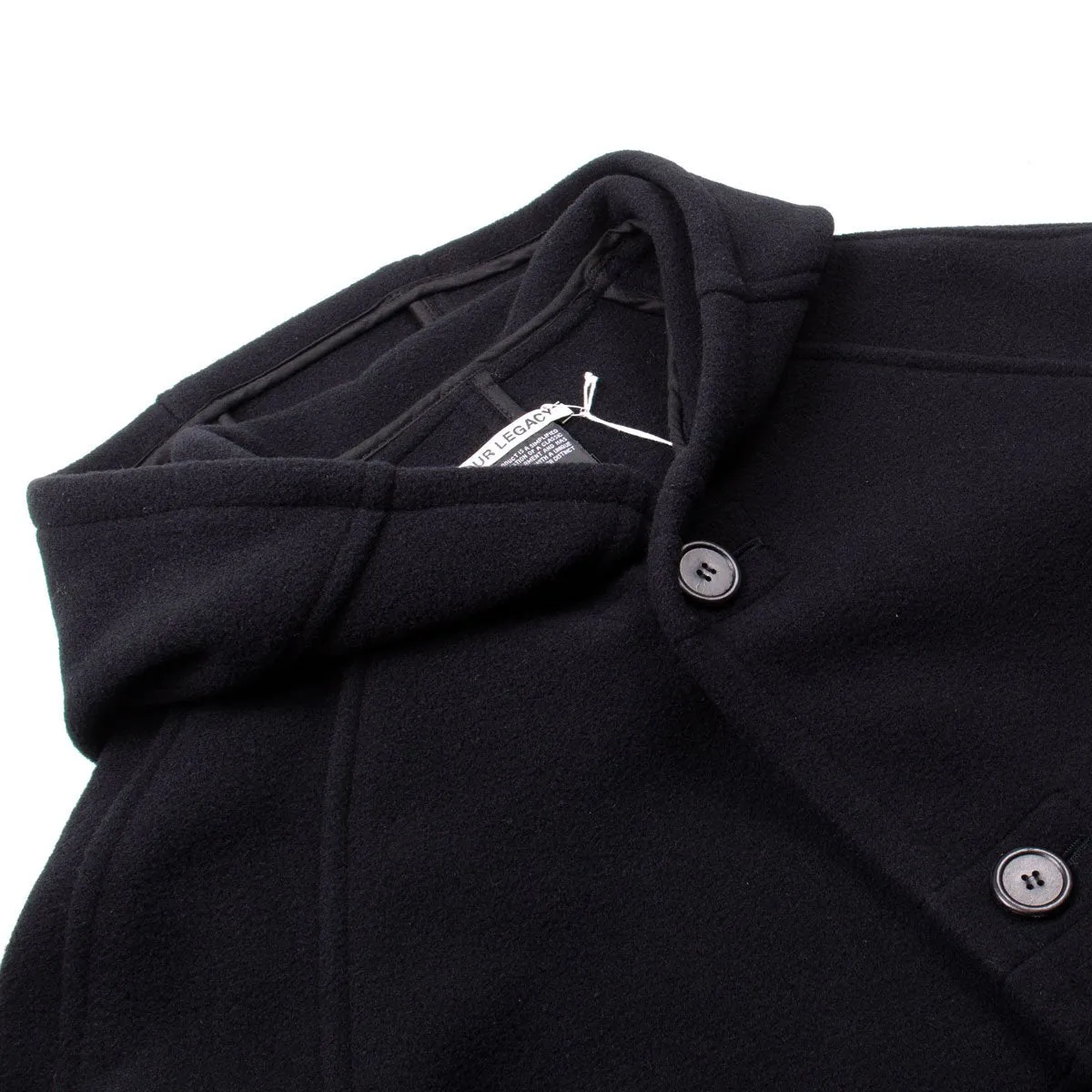 Our Legacy - Felt Duffle Coat - Black Cocoon Wool