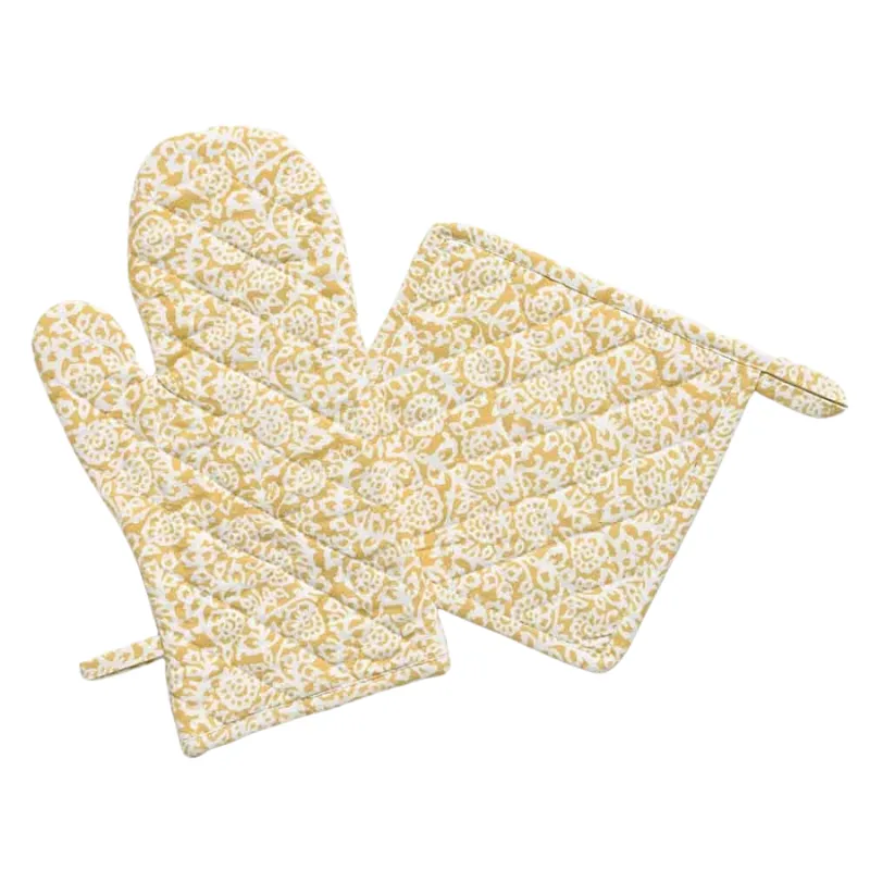 Oven Mitt Set - Tapestry Marigold