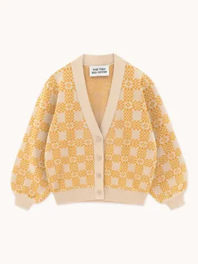 Pale Ochre Nora Jacquard Cardigan