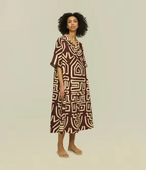 PAPAYA LINEN DRESS- KALAHARA