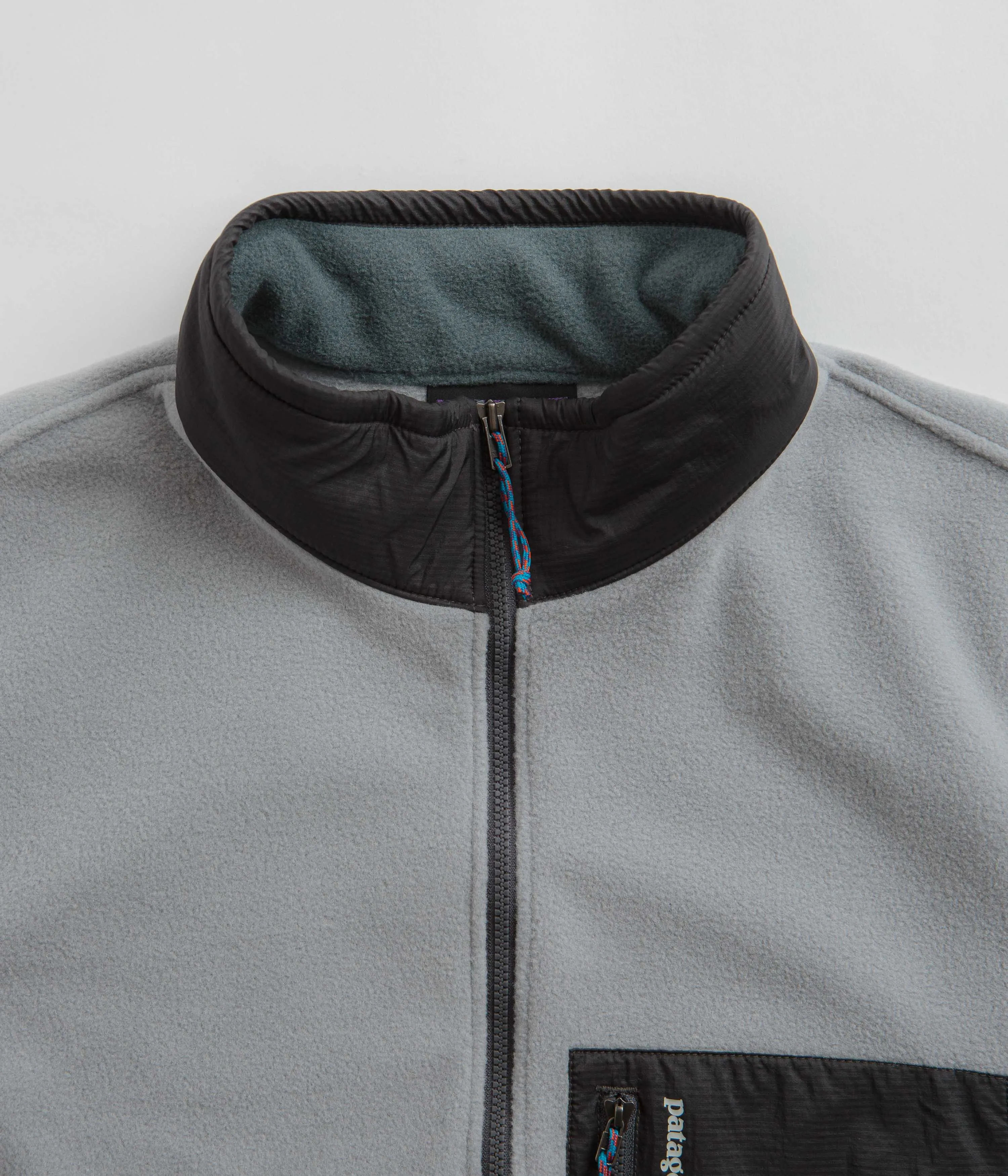 Patagonia Microdini 1/2 Zip Pullover Fleece - Nouveau Green / Salt Grey