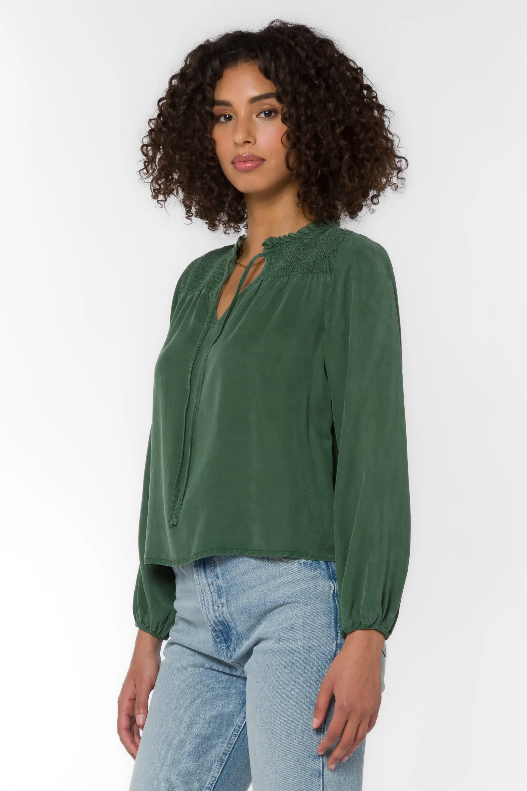 Penelope Dark Green Blouse