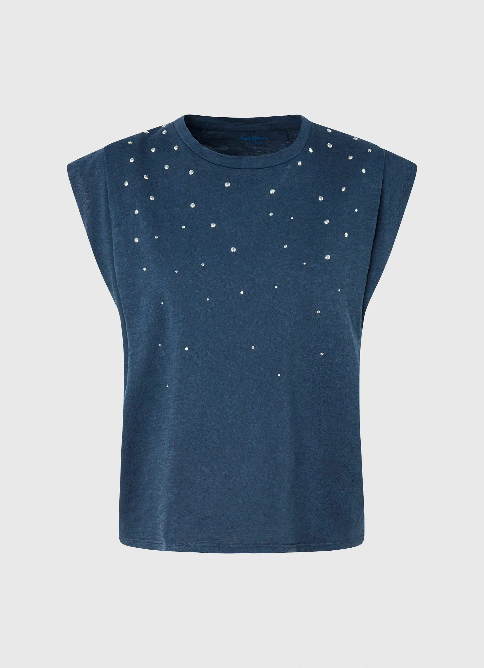 Pepe jeans sleeveless t-shirt with Morgana studs PL505425 594 dulwich 