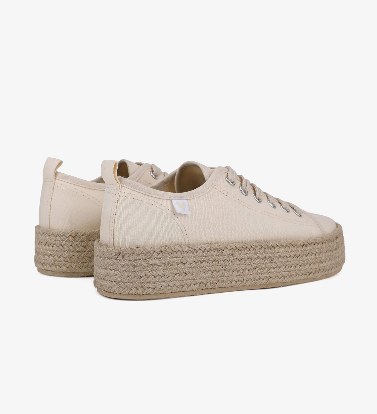 Pitas lace-up 4cm platform espadrille sneakers