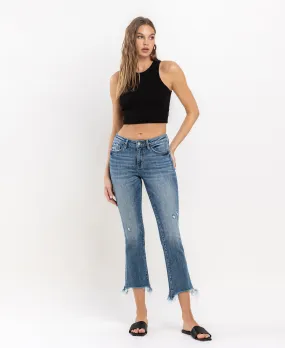 Prodigy - Mid Rise Distressed Cropped Bootcut Jeans