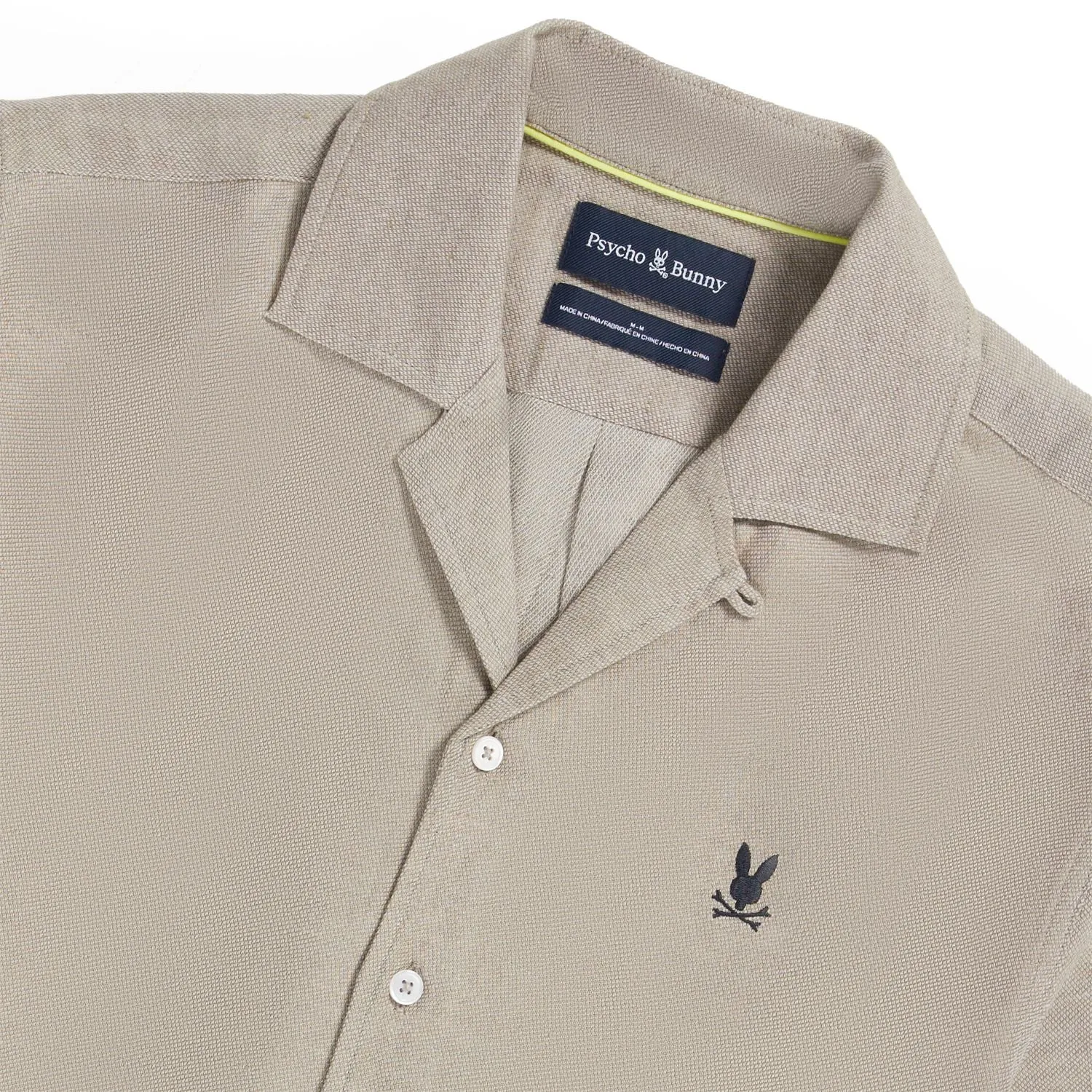 Psycho Bunny Humble Linen Shirt - Wet Sand