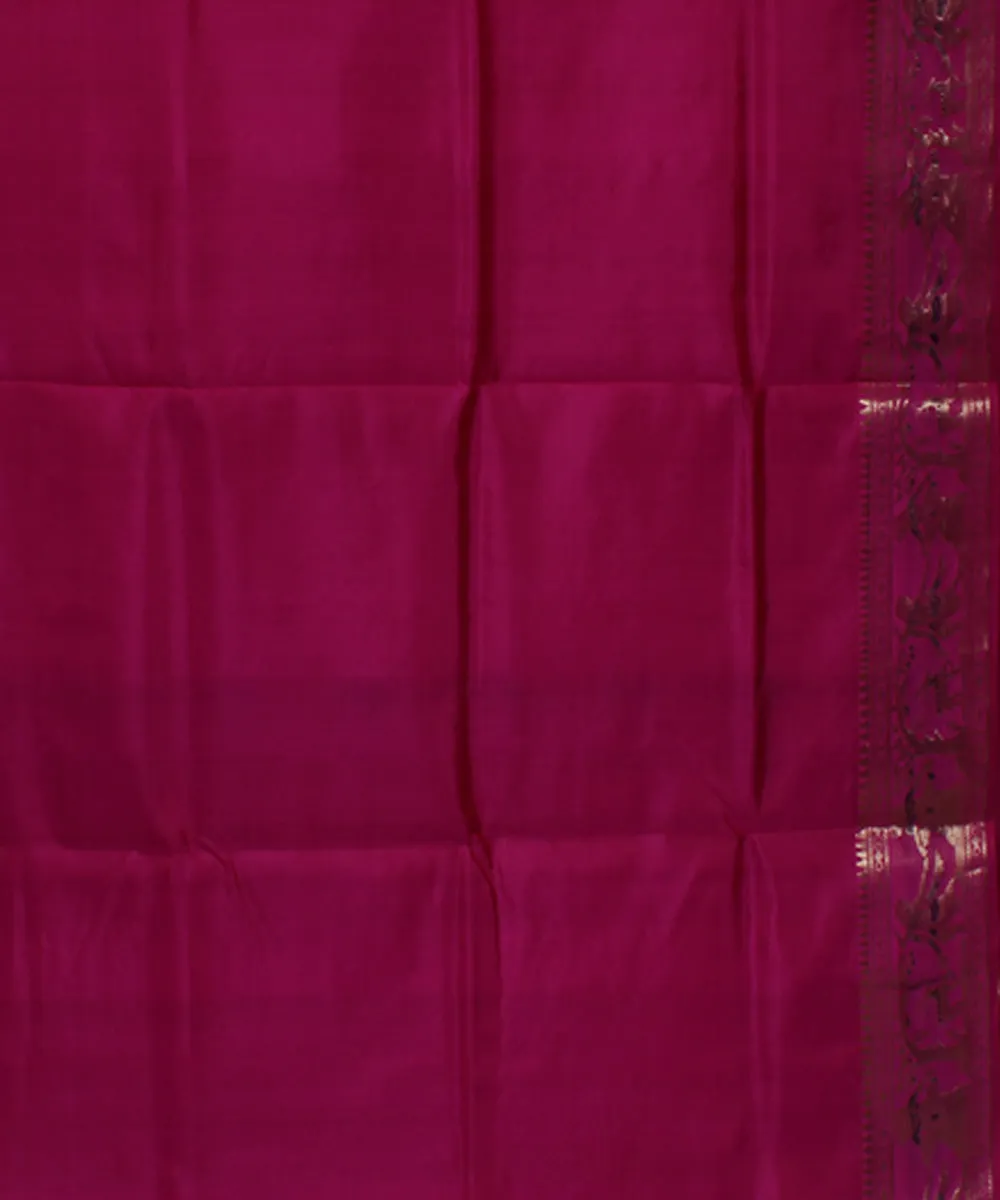 Rani pink handwoven swarnachari baluchari silk saree