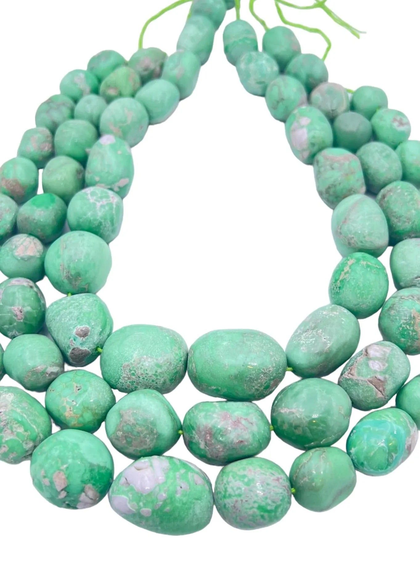 RARE Nevada Variscite BIG Graduated Chunky Nuggets (18 inch Strand)