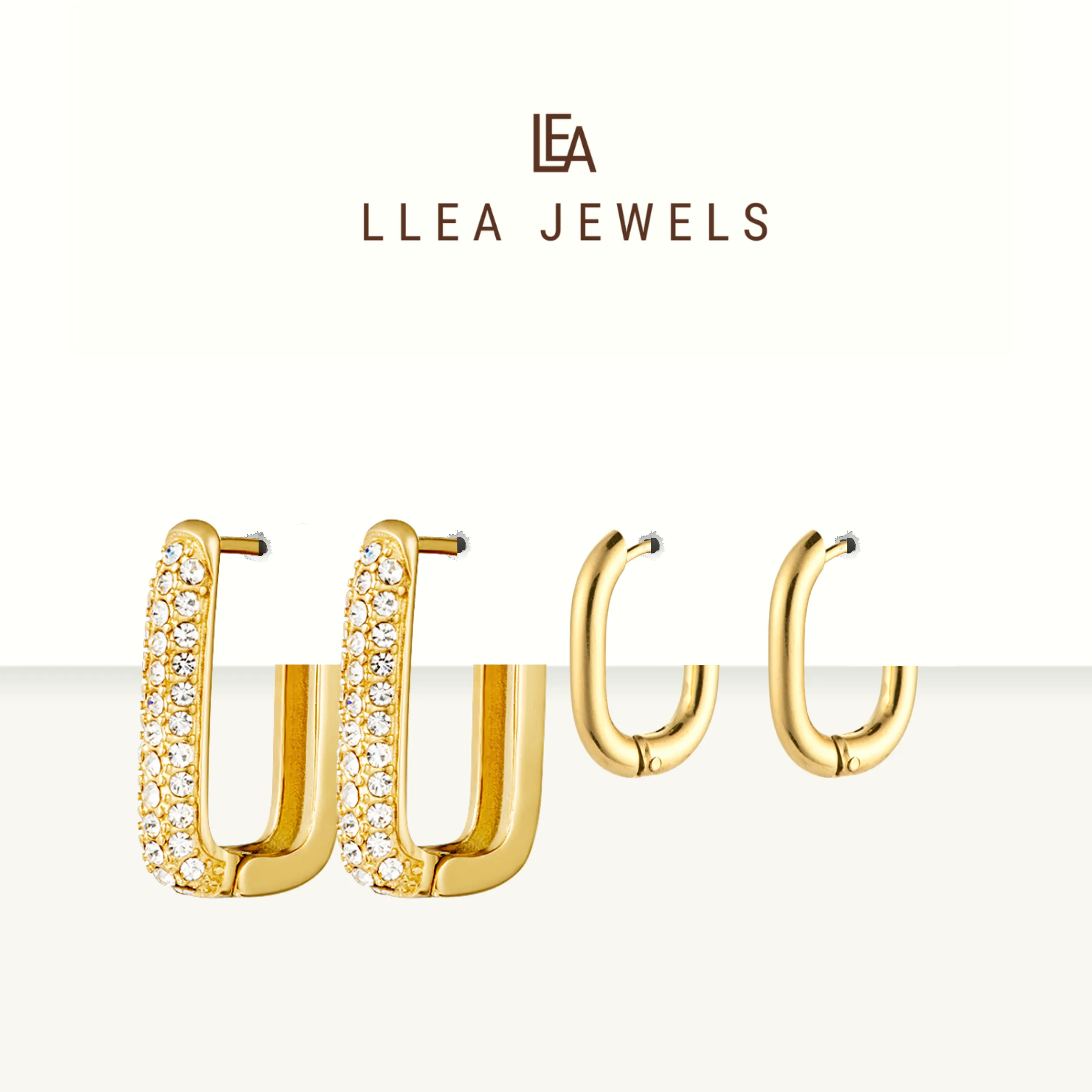 Shiny Chunky Rectangle Set 2 | Gold