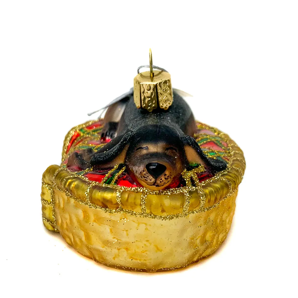 Sleepy Dachshund Ornament