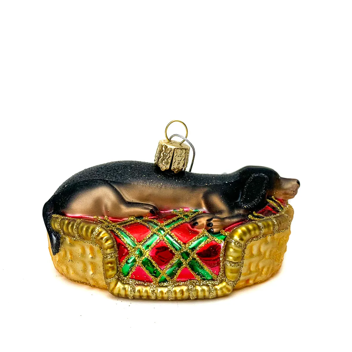 Sleepy Dachshund Ornament