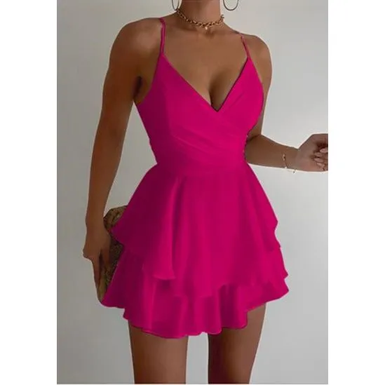 Sleeveless Ruffle Mini Dress