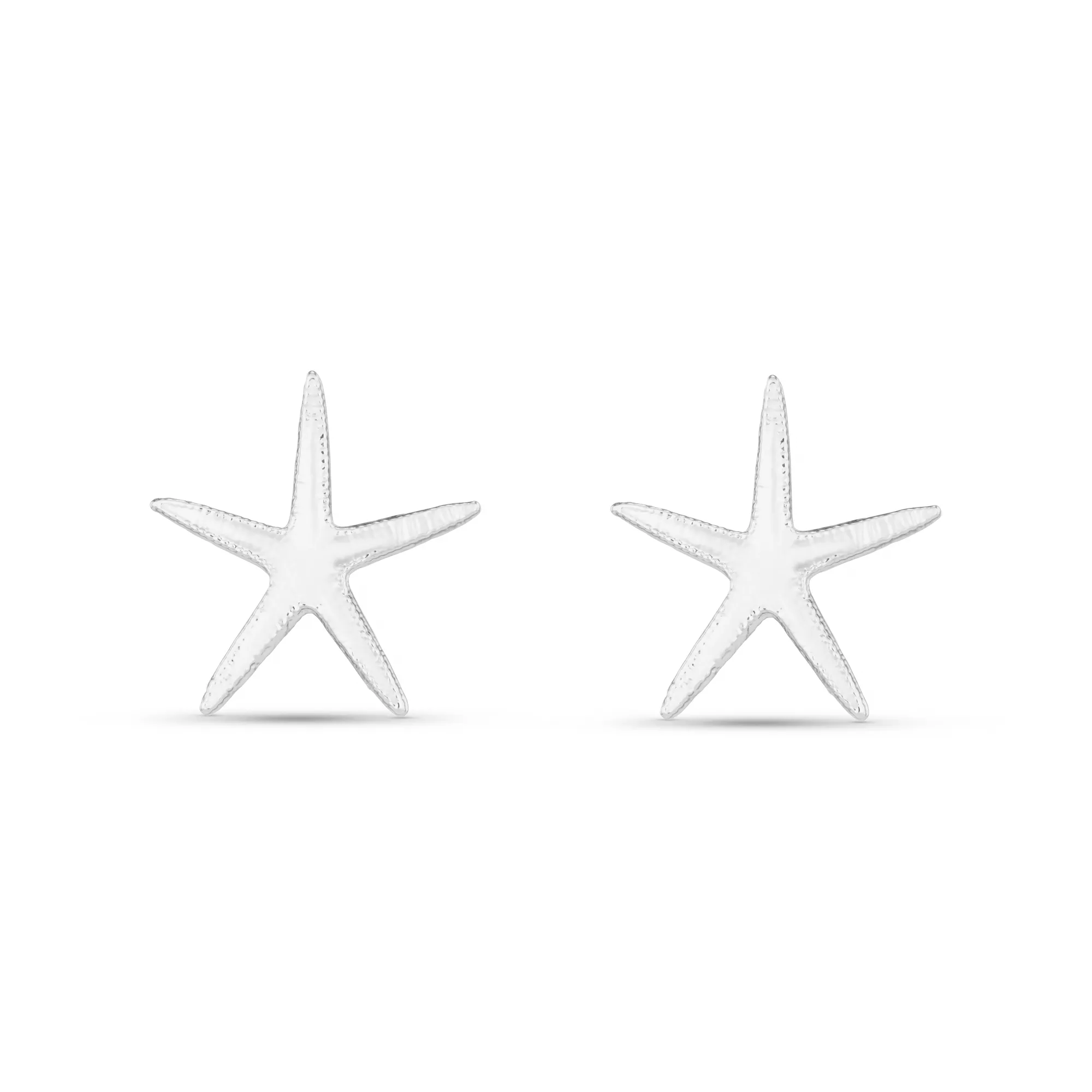 Starfish Stud Earrings - Silver