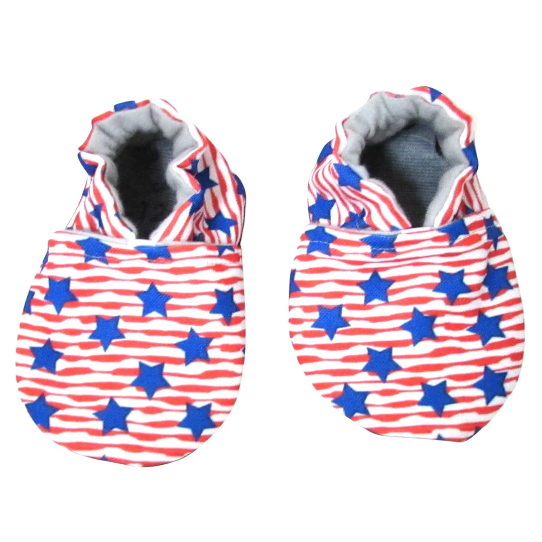 Stars and Stripes Eco-Canvas Baby Shoes