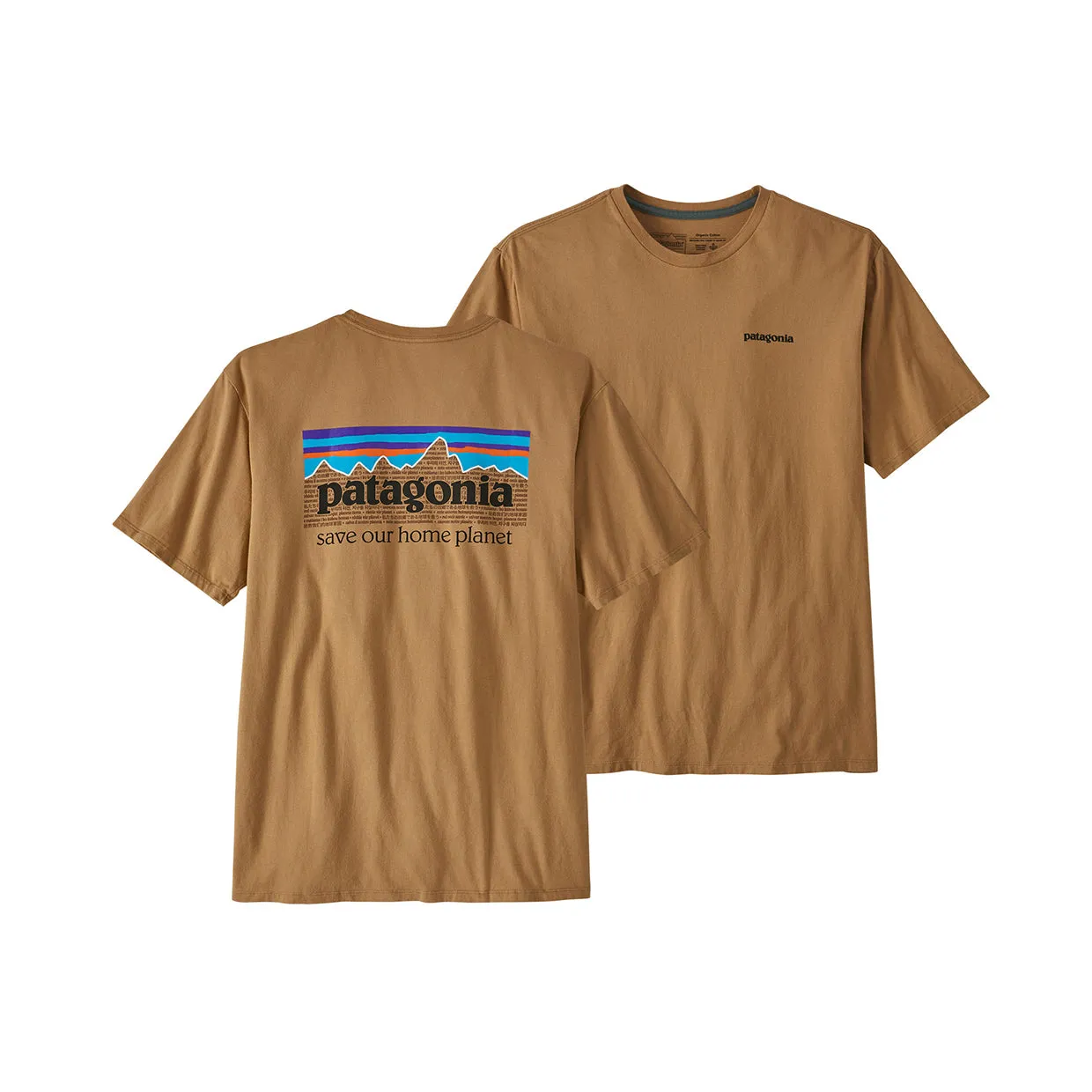 T-shirt Patagonia P-6 Mission Organic Marrone Chiaro