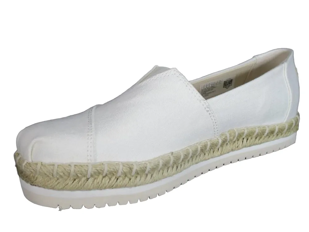 Toms women's canvas shoe with wedge Alpargata 10013814 white-rope