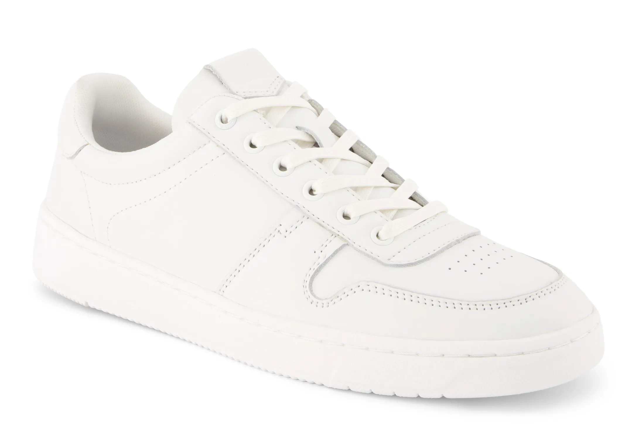 TRVL Lite Court Sneaker - White Leather