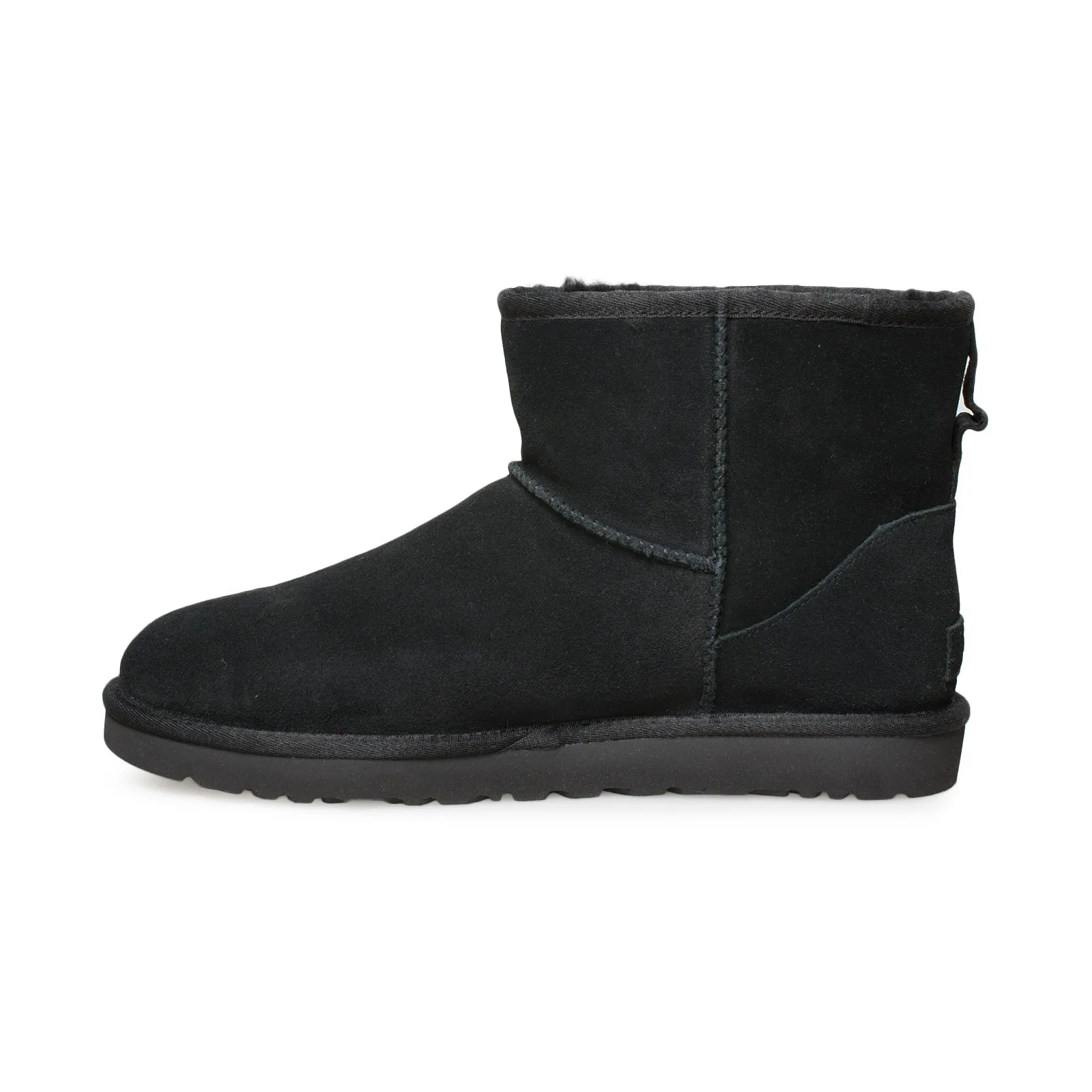 UGG Classic Mini UGG Rubber Logo Black Boots - Women's