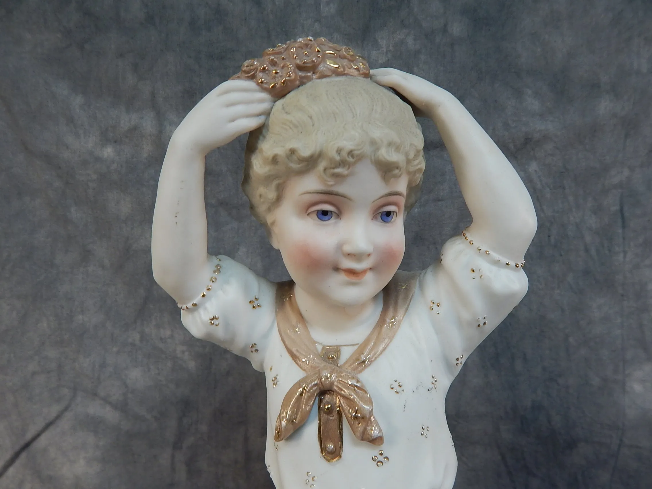 Vintage German Bisque Figurine of a Young Girl - Very Good Condition