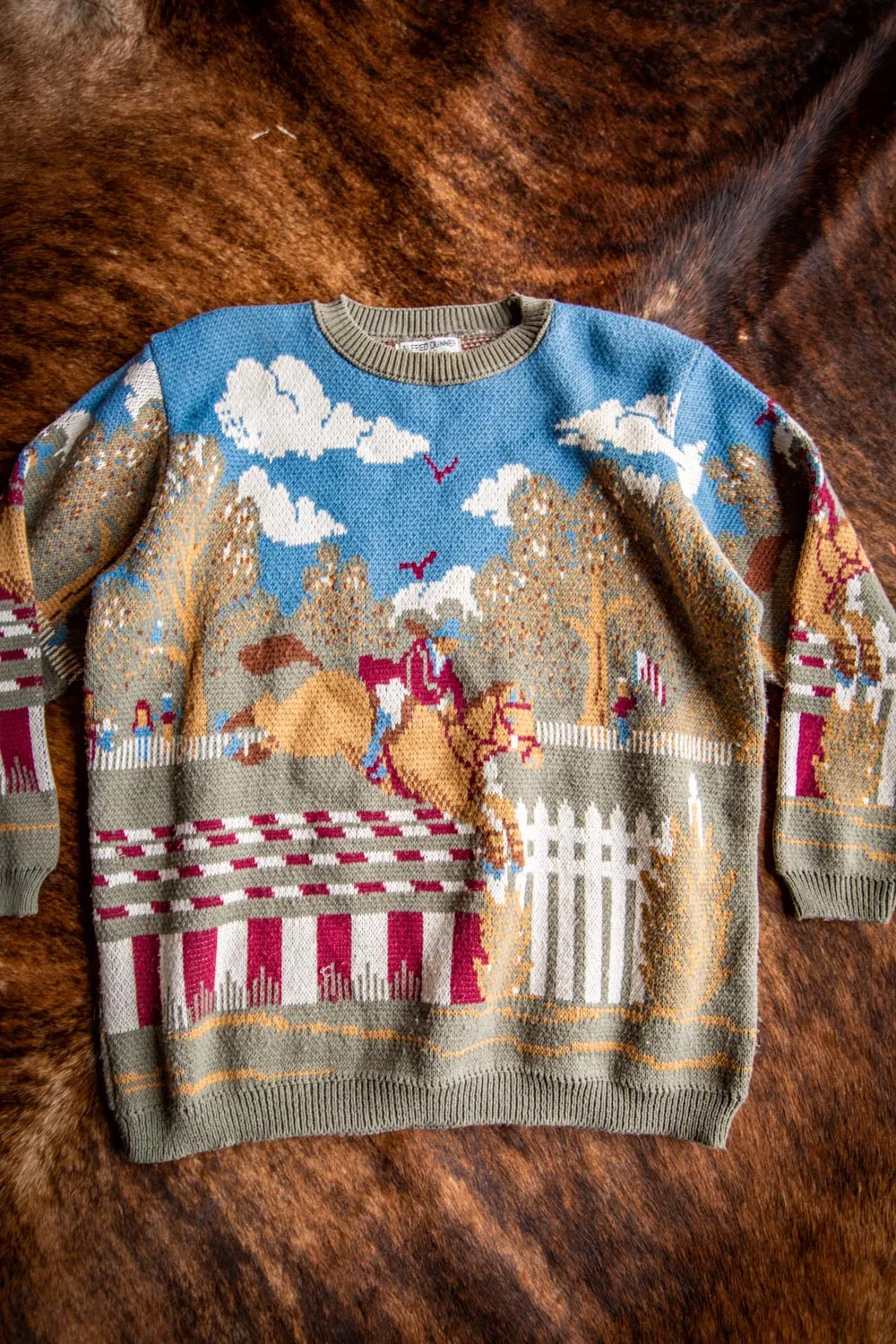 Vintage Horse Equestrian Sweater