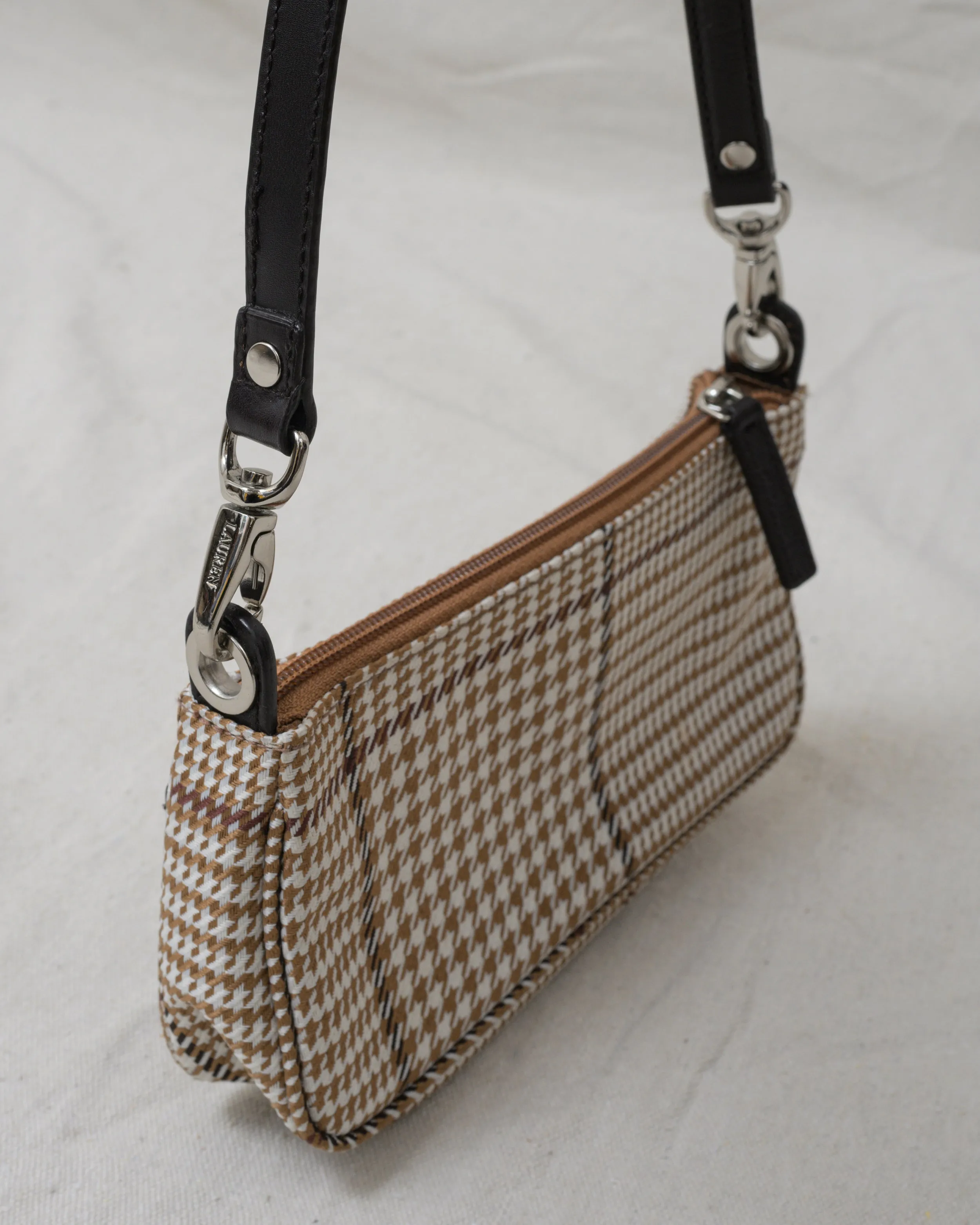 Vintage Houndstooth RALPH LAUREN Baguette Bag