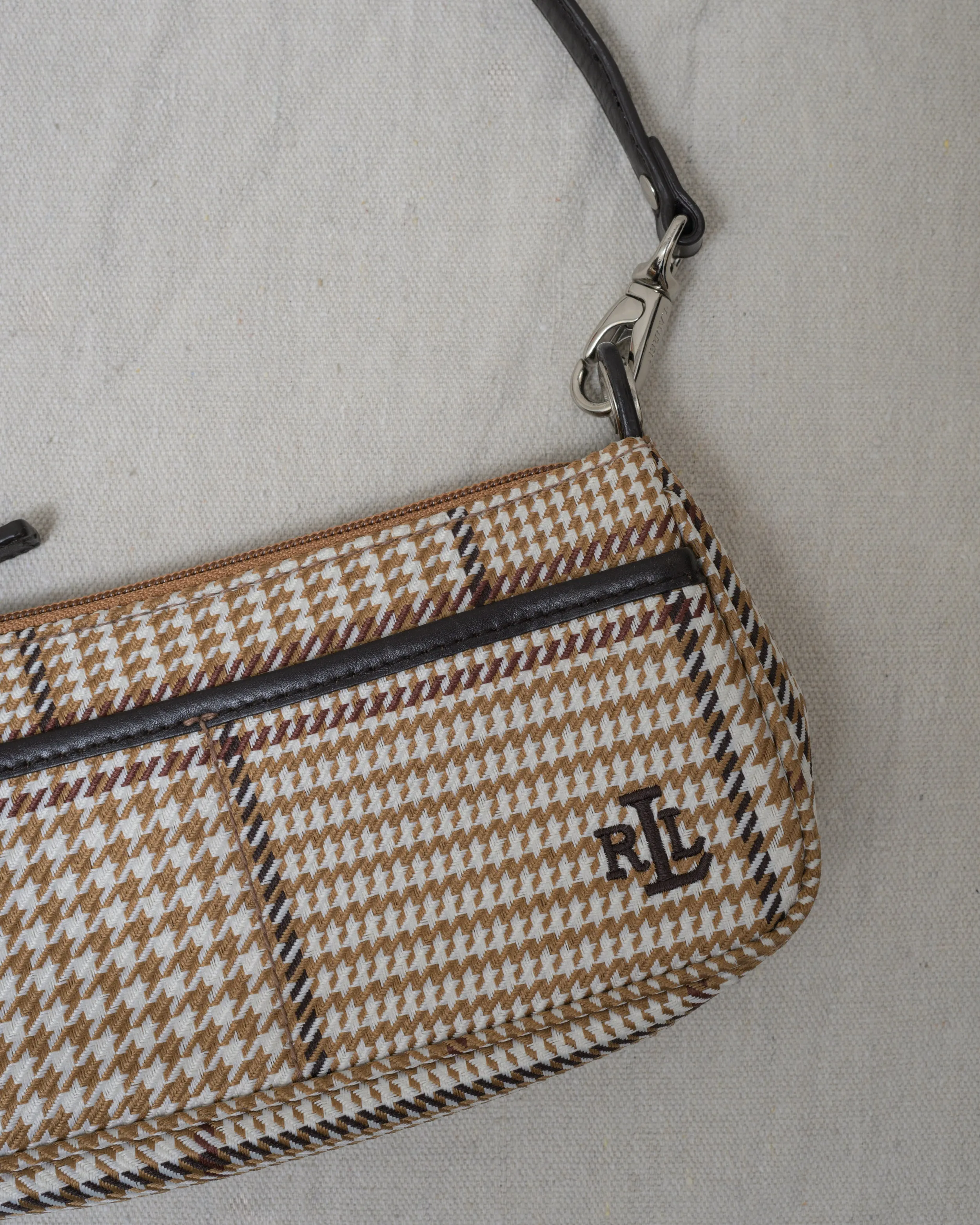 Vintage Houndstooth RALPH LAUREN Baguette Bag