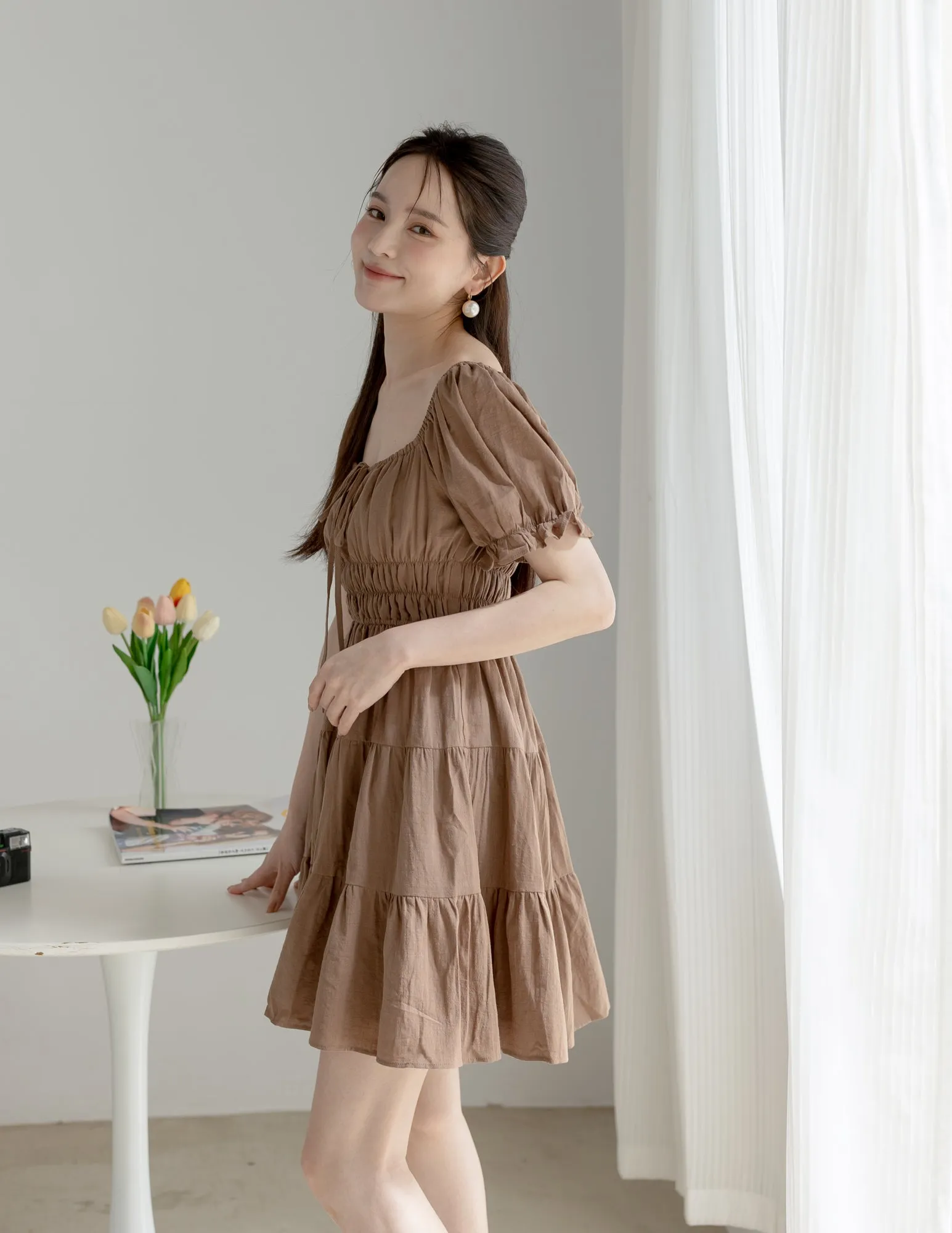 Vivianne Dress in Brown