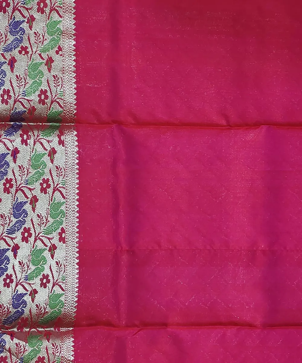 Yellow pink silk handloom venkatagiri saree