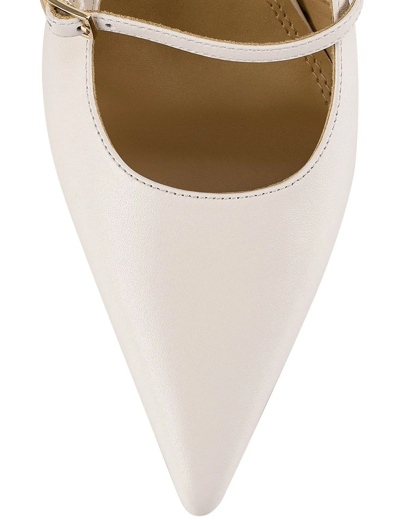 York Slingback Heel - Chalk Leather